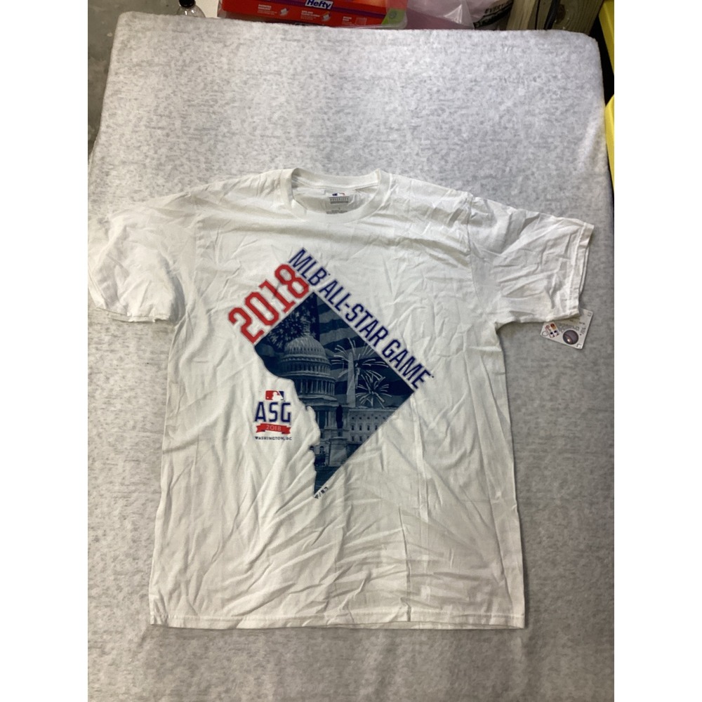 MLB 2018 All Star Game Washington DC TShirt Men Large White ASG QF06-WHT-ASG-EAV